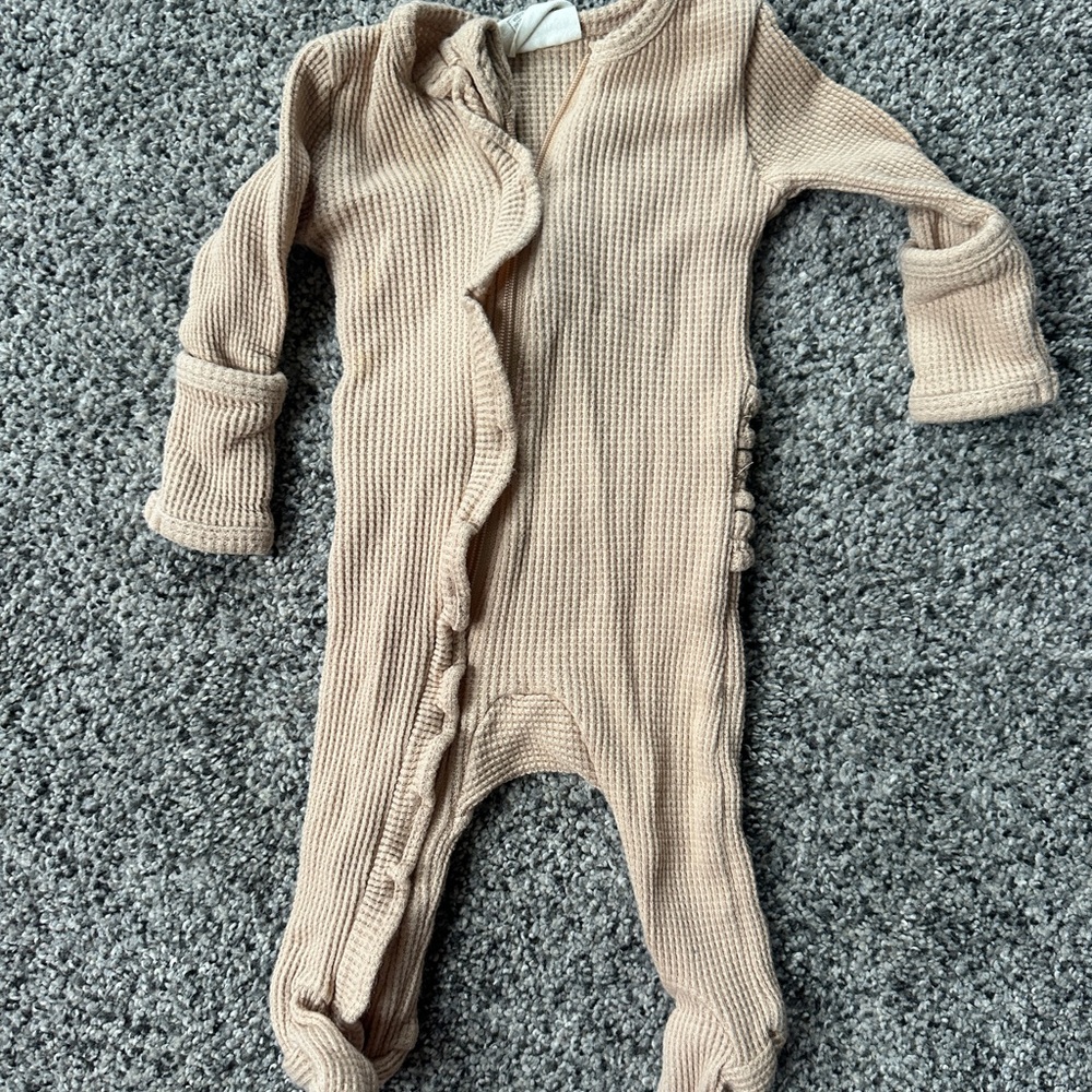 Spearmint baby footed pajamas